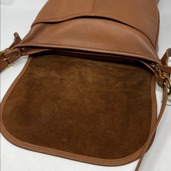 Vintage COACH 4115 Whitney Flap Crossbody Bag Brown Leather Made in USA - Picture 11 of 17